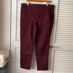 Maroon Cargo Loft Pant